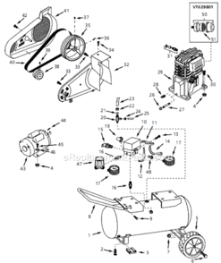 Page A Diagram and Parts List for VT619604 1997 Campbell Hausfeld Compressor